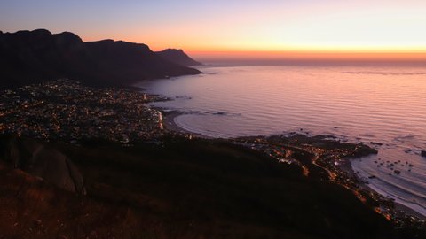 Sunset on the way down from Lion's Peak